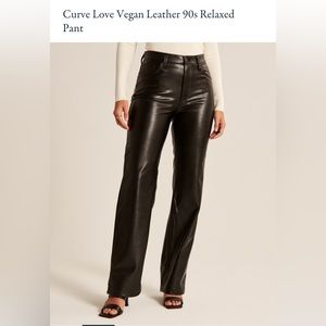 Curve love vegan leather 90s relaxed pants
